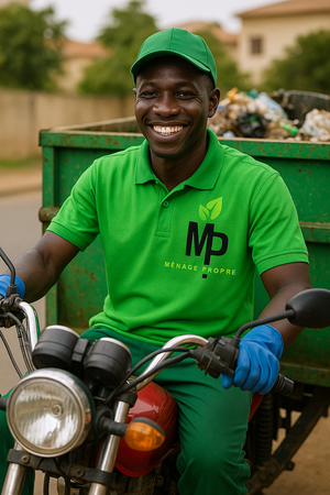 un employé de collecte d'ordure